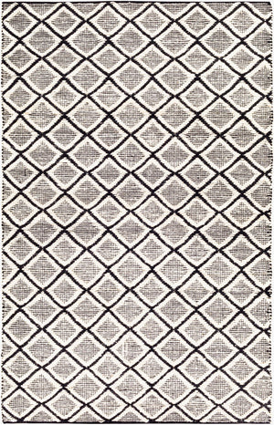 Surya Santa Barbara Sbb-2300 Handwoven 2' X 3' Rug – Stylish Cotton & Jute Blend For Global Home Decor Black Jute,Cotton Sbb2300-576