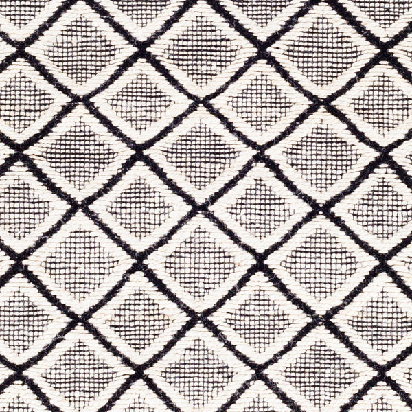 Surya Santa Barbara Sbb-2300 Handwoven 2' X 3' Rug – Stylish Cotton & Jute Blend For Global Home Decor Black Jute,Cotton Sbb2300-576