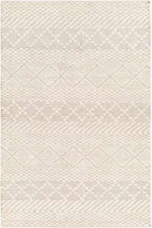 Surya Santa Barbara Sbb-2300 Handwoven 2' X 3' Rug – Stylish Cotton & Jute Blend For Global Home Decor Cream Jute,Cotton Sbb2302-23