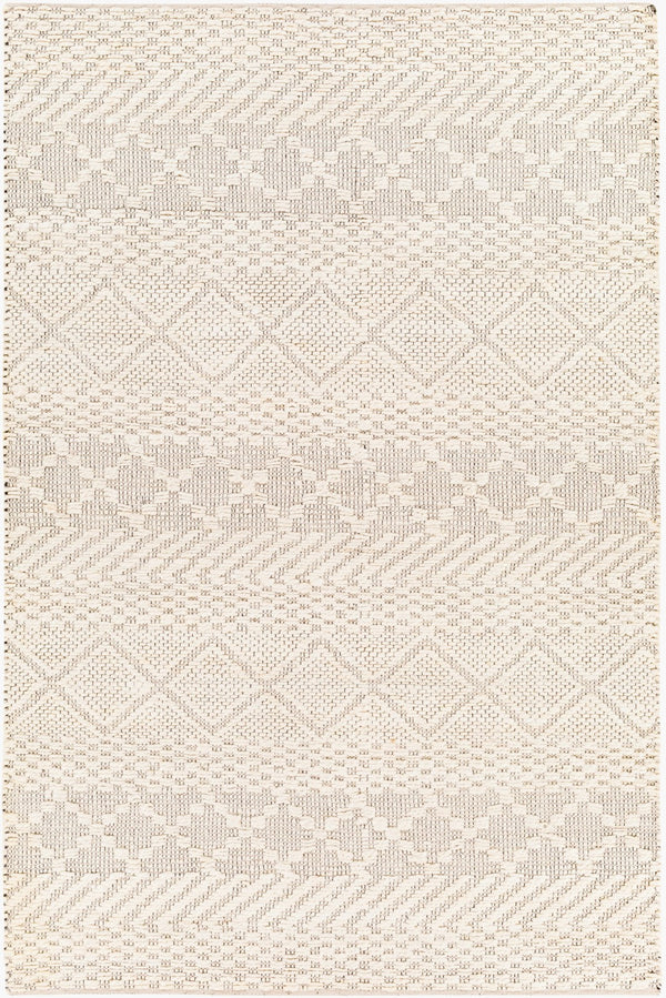 Surya Santa Barbara Sbb-2300 Handwoven 2' X 3' Rug – Stylish Cotton & Jute Blend For Global Home Decor Cream Jute,Cotton Sbb2302-23