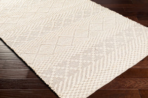 Surya Santa Barbara Sbb-2300 Handwoven 2' X 3' Rug – Stylish Cotton & Jute Blend For Global Home Decor Cream Jute,Cotton Sbb2302-23