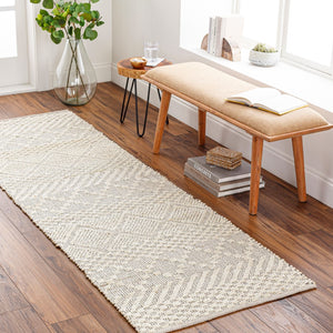 Surya Santa Barbara Sbb-2300 Handwoven 2' X 3' Rug – Stylish Cotton & Jute Blend For Global Home Decor Cream Jute,Cotton Sbb2302-268
