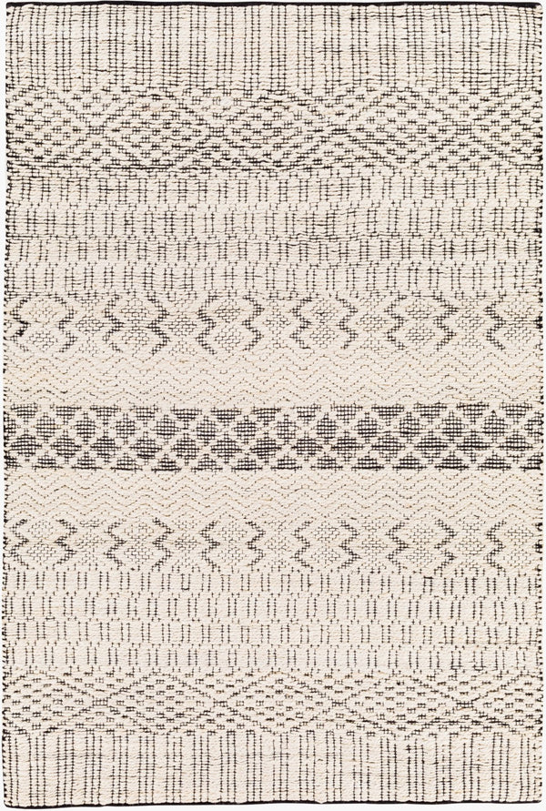 Surya Santa Barbara Sbb-2300 Handwoven 2' X 3' Rug – Stylish Cotton & Jute Blend For Global Home Decor Cream Jute,Cotton Sbb2304-23