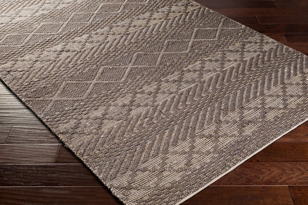 Surya Santa Barbara Sbb-2300 Handwoven 2' X 3' Rug – Stylish Cotton & Jute Blend For Global Home Decor Charcoal Jute,Cotton Sbb2305-268