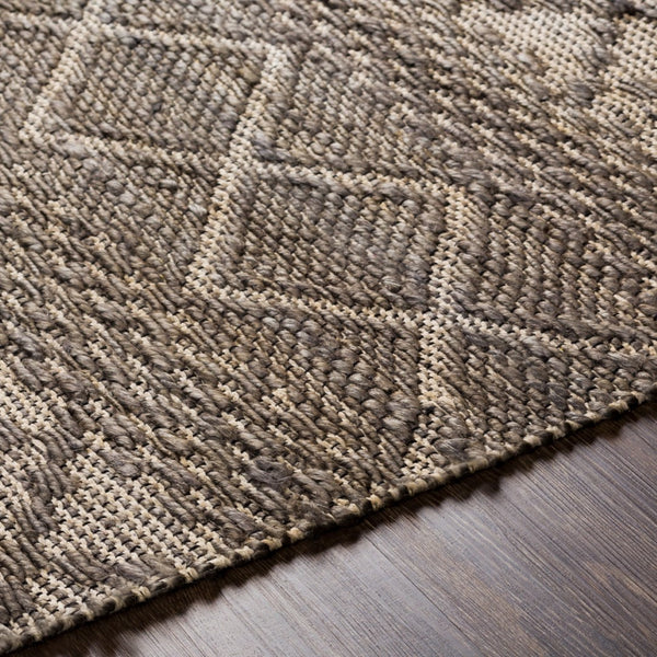 Surya Santa Barbara Sbb-2300 Handwoven 2' X 3' Rug – Stylish Cotton & Jute Blend For Global Home Decor Charcoal Jute,Cotton Sbb2305-268