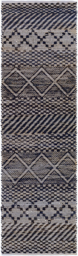 Surya Santa Barbara Sbb-2300 Handwoven 2' X 3' Rug – Stylish Cotton & Jute Blend For Global Home Decor Navy Jute,Cotton Sbb2307-268