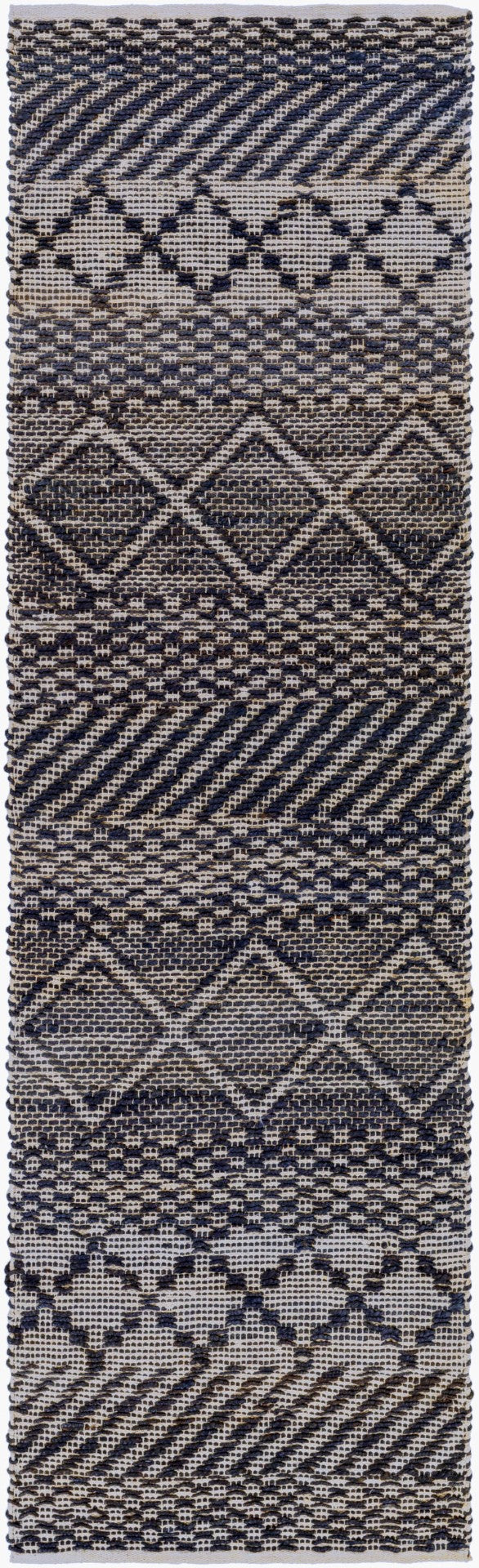 Surya Santa Barbara Sbb-2300 Handwoven 2' X 3' Rug – Stylish Cotton & Jute Blend For Global Home Decor Navy Jute,Cotton Sbb2307-268