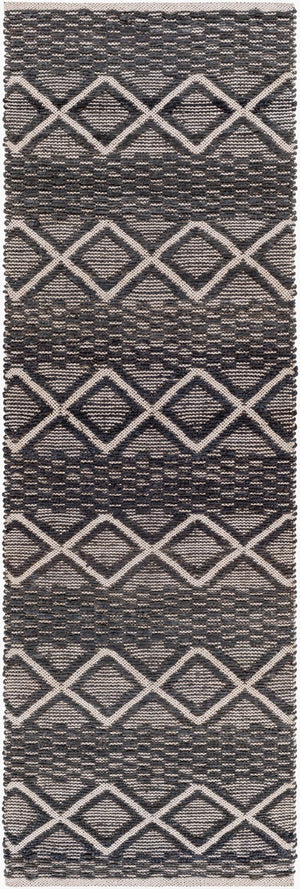 Surya Santa Barbara Sbb-2300 Handwoven 2' X 3' Rug – Stylish Cotton & Jute Blend For Global Home Decor Black Jute,Cotton Sbb2308-268