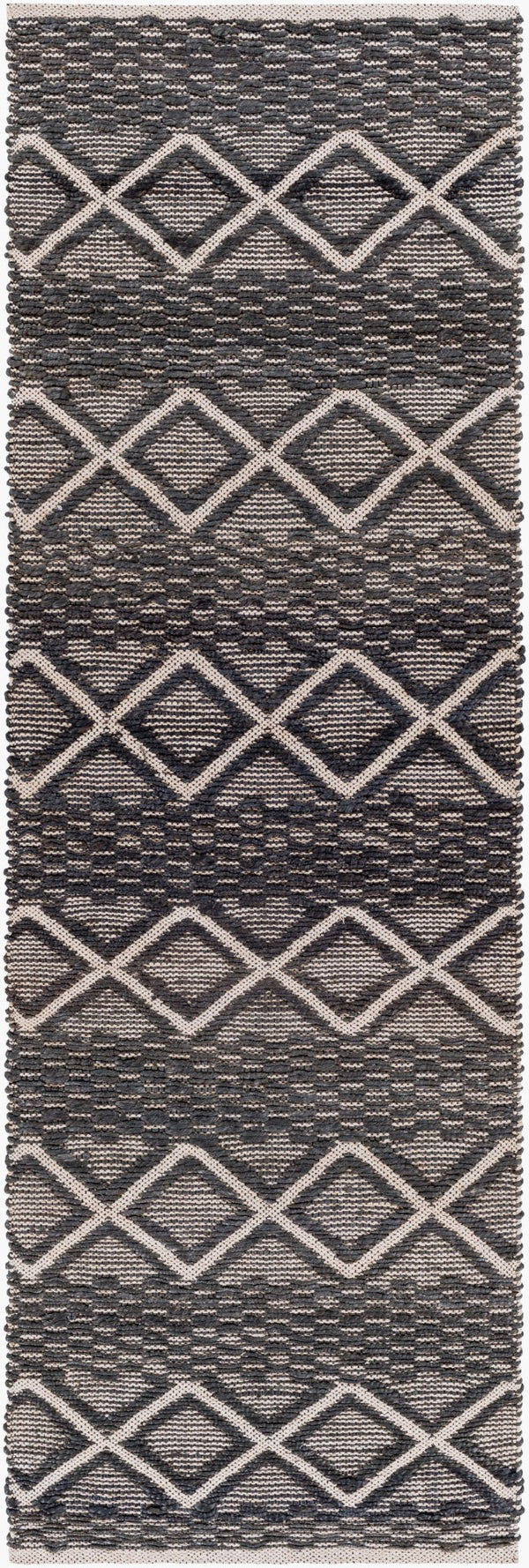 Surya Santa Barbara Sbb-2300 Handwoven 2' X 3' Rug – Stylish Cotton & Jute Blend For Global Home Decor Black Jute,Cotton Sbb2308-268