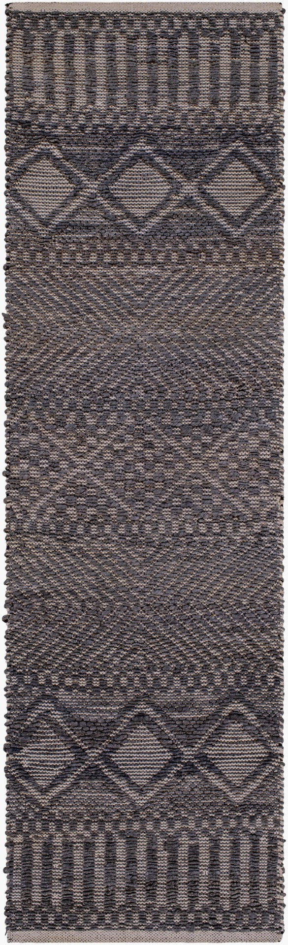 Surya Santa Barbara Sbb-2300 Handwoven 2' X 3' Rug – Stylish Cotton & Jute Blend For Global Home Decor Black Jute,Cotton Sbb2309-268