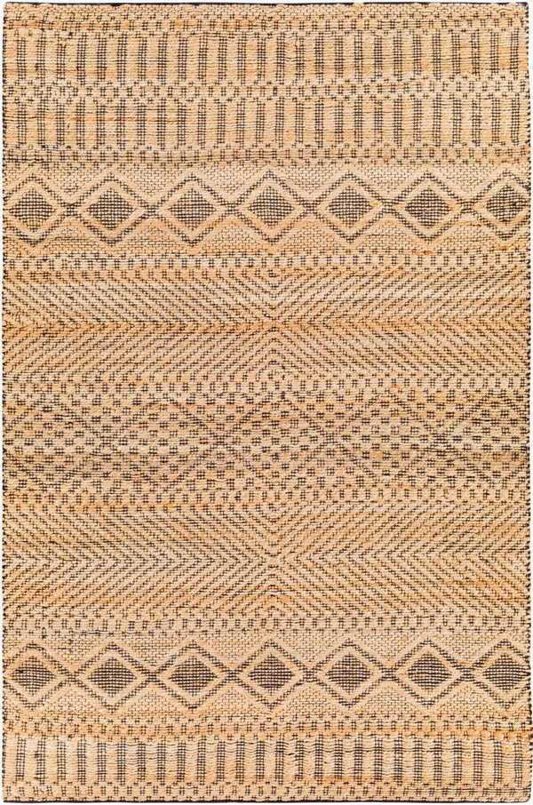 Surya Santa Barbara Sbb-2300 Handwoven 2' X 3' Rug – Stylish Cotton & Jute Blend For Global Home Decor Tan Jute,Cotton Sbb2311-35
