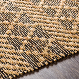 Surya Santa Barbara Sbb-2300 Handwoven 2' X 3' Rug – Stylish Cotton & Jute Blend For Global Home Decor Tan Jute,Cotton Sbb2312-23
