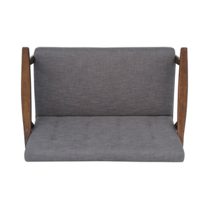 English Elm Christopher Knight Home® - LYDIA Mid-Century Modern 2-Seater Sofa with Button Tufting and Bentwood Arms, Retro Chic Upholstery DARK GREY 63832.00