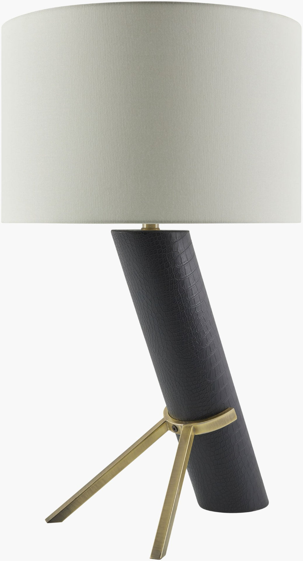 Livabliss Subida Sculptural Resin Table Lamp with Linen Drum Shade for Warm Ambient Glow SBD-002