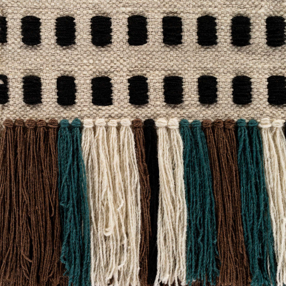 Surya Saber Wall Hanging - Hand-woven Global Art 32"H X 20"W - Textured Polyester & Wool Design For Your Home Brown Wool,Wood Sbe1001-2032