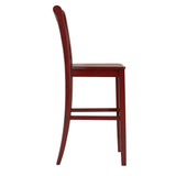 Homelegance By Top-Line Juliette X-Back Bar Height Chairs (Set of 2) Red Rubberwood