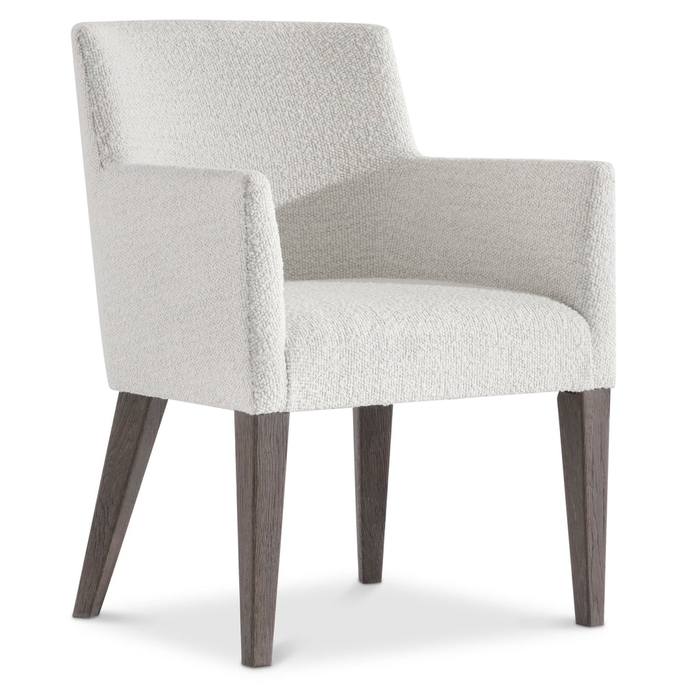 Bernhardt Bernhardt Outline Arm Chair — Casual Modern Upholstered Seat With Cassel Oak Legs, Performance Fabric 360544