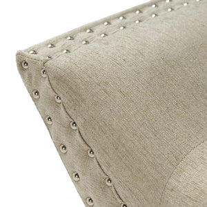 English Elm Christopher Knight Home® - Modern Button Tufted Sitting Bench with Nailhead Trim and Birch Wood Legs — Upholstered Accent Ottoman for Entryway or Living Room Seating Beige 54753.00ALM