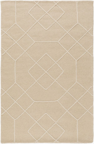 Surya Seabrook Sbk-9002 2' X 3' Handmade Wool Rug – Modern Decor, Durable Craftsmanship, Spot Clean Only! Beige Wool Sbk9002-23