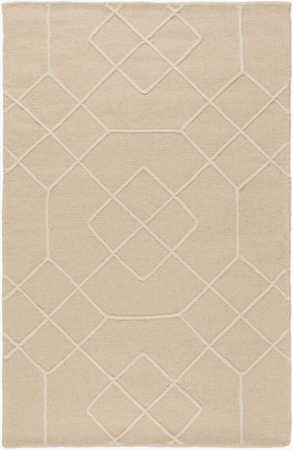 Surya Seabrook Sbk-9002 2' X 3' Handmade Wool Rug – Modern Decor, Durable Craftsmanship, Spot Clean Only! Beige Wool Sbk9002-23