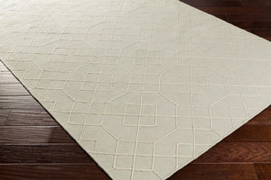 Surya Seabrook Sbk-9002 2' X 3' Handmade Wool Rug – Modern Decor, Durable Craftsmanship, Spot Clean Only! Light Sage Wool Sbk9007-268