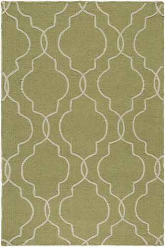Surya Seabrook Sbk-9002 2' X 3' Handmade Wool Rug – Modern Decor, Durable Craftsmanship, Spot Clean Only! Olive Wool Sbk9011-23