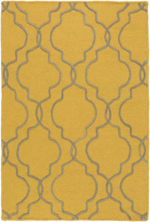 Surya Seabrook Sbk-9002 2' X 3' Handmade Wool Rug – Modern Decor, Durable Craftsmanship, Spot Clean Only! Mustard Wool Sbk9014-23