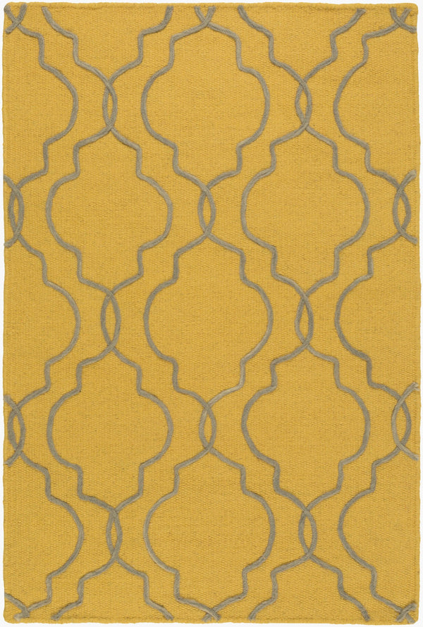 Surya Seabrook Sbk-9002 2' X 3' Handmade Wool Rug – Modern Decor, Durable Craftsmanship, Spot Clean Only! Mustard Wool Sbk9014-23