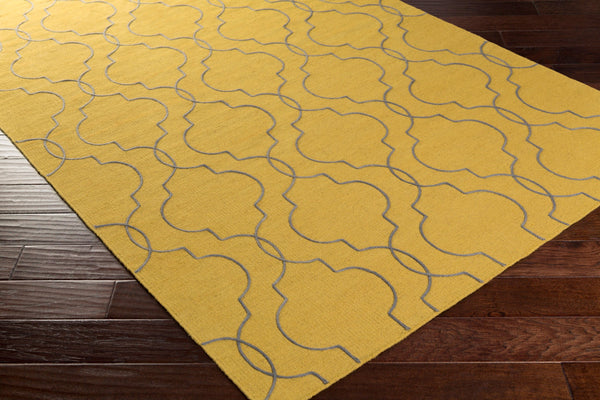 Surya Seabrook Sbk-9002 2' X 3' Handmade Wool Rug – Modern Decor, Durable Craftsmanship, Spot Clean Only! Mustard Wool Sbk9014-23