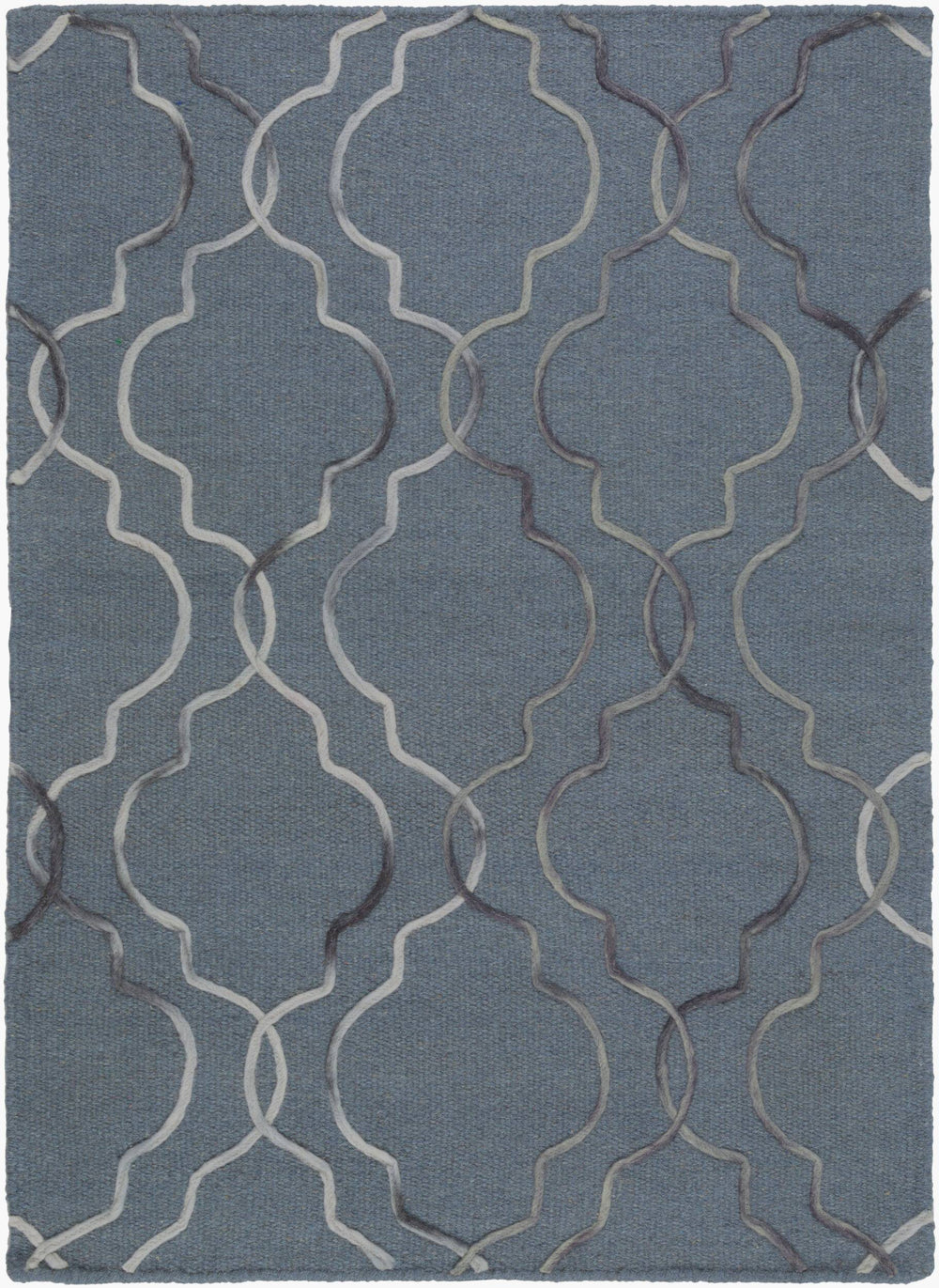 Surya Seabrook Sbk-9002 2' X 3' Handmade Wool Rug – Modern Decor, Durable Craftsmanship, Spot Clean Only! Blue Wool Sbk9019-23