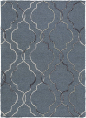 Surya Seabrook Sbk-9002 2' X 3' Handmade Wool Rug – Modern Decor, Durable Craftsmanship, Spot Clean Only! Blue Wool Sbk9019-23