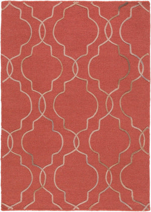 Surya Seabrook Sbk-9002 2' X 3' Handmade Wool Rug – Modern Decor, Durable Craftsmanship, Spot Clean Only! Rust Wool Sbk9020-913