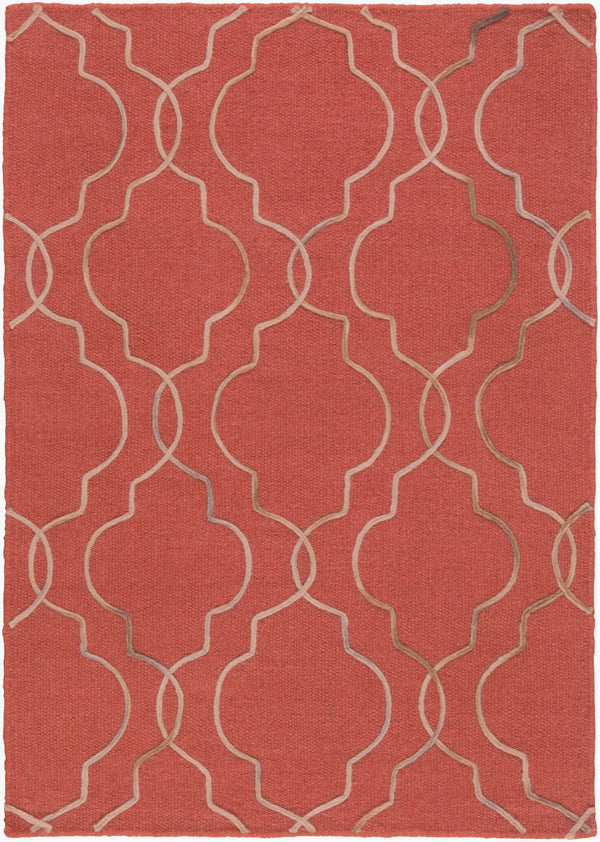 Surya Seabrook Sbk-9002 2' X 3' Handmade Wool Rug – Modern Decor, Durable Craftsmanship, Spot Clean Only! Rust Wool Sbk9020-913
