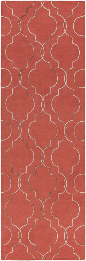 Surya Seabrook Sbk-9002 2' X 3' Handmade Wool Rug – Modern Decor, Durable Craftsmanship, Spot Clean Only! Rust Wool Sbk9020-268
