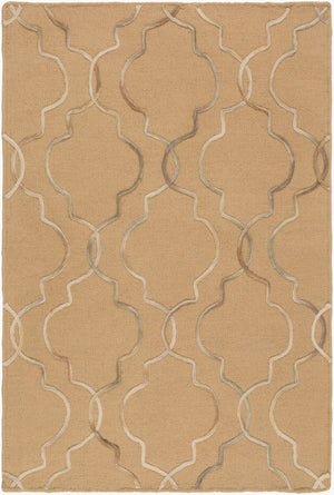 Surya Seabrook Sbk-9002 2' X 3' Handmade Wool Rug – Modern Decor, Durable Craftsmanship, Spot Clean Only! Tan Wool Sbk9021-23