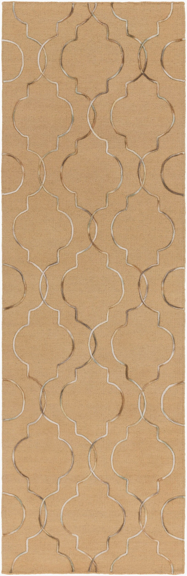 Surya Seabrook Sbk-9002 2' X 3' Handmade Wool Rug – Modern Decor, Durable Craftsmanship, Spot Clean Only! Tan Wool Sbk9021-268