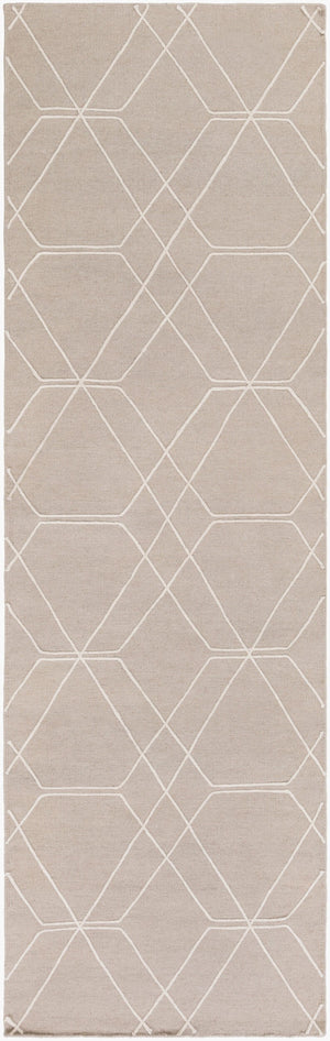 Surya Seabrook Sbk-9002 2' X 3' Handmade Wool Rug – Modern Decor, Durable Craftsmanship, Spot Clean Only! Tan Wool Sbk9025-268