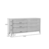 Scott Living Home Griffith Six Drawer Dresser Gray with Light Wood Finish P367DJ100 Pulaski Furniture