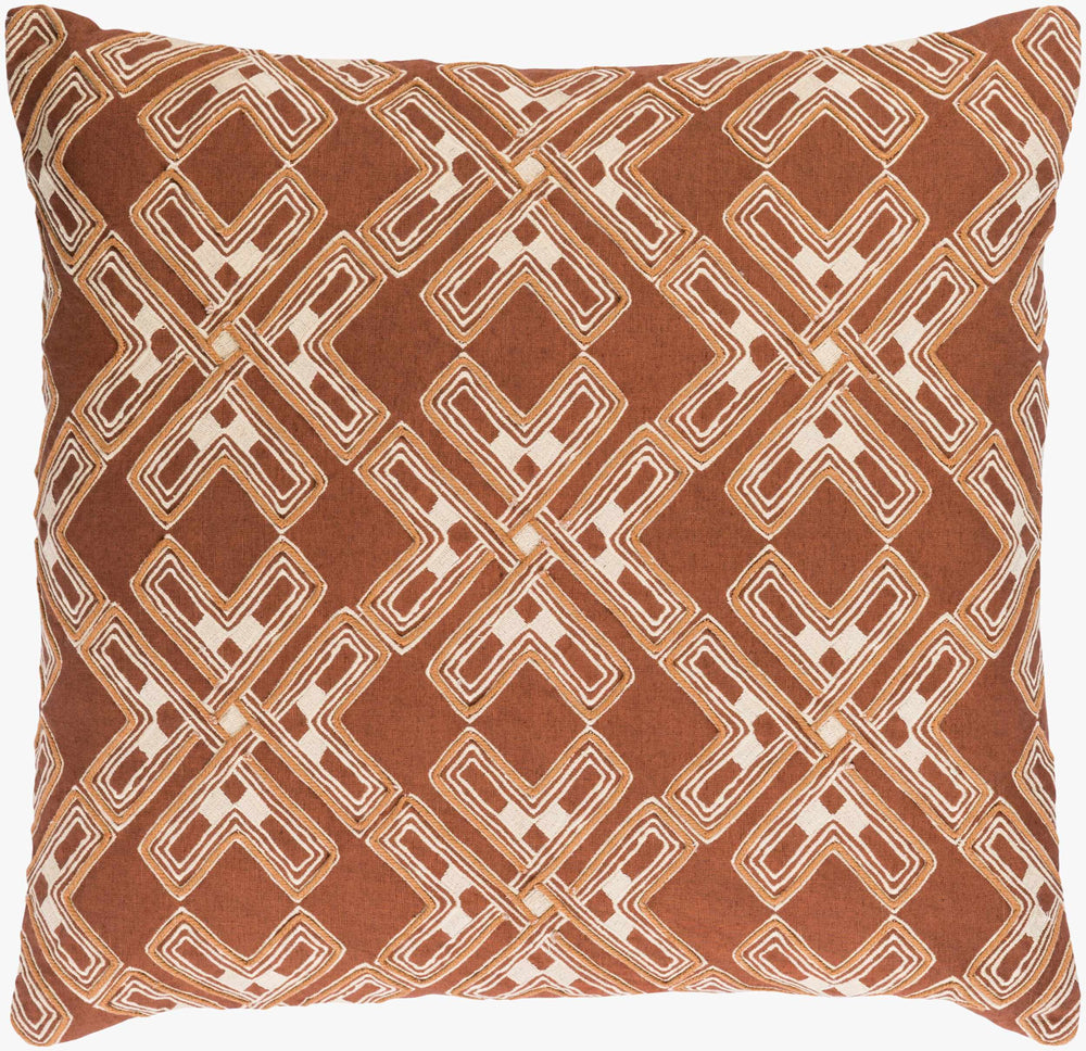 Surya Subira 18" Luxury Accent Pillow - Elegant Cotton-linen Blend For Timeless Home Decor Style Tan Linen,Cotton,Linen,Cotton Sbr001-1818