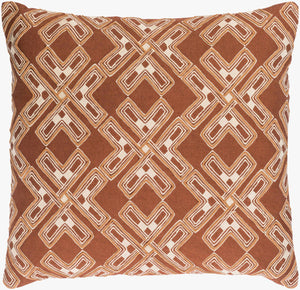 Surya Subira 18" Luxury Accent Pillow - Elegant Cotton-linen Blend For Timeless Home Decor Style Tan Linen,Cotton,Linen,Cotton Sbr001-1818