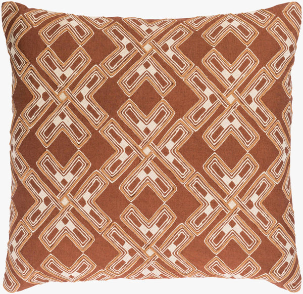 Surya Subira 18" Luxury Accent Pillow - Elegant Cotton-linen Blend For Timeless Home Decor Style Tan Linen,Cotton,Linen,Cotton Sbr001-1818