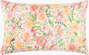 Livabliss Spring Bouquet Botanical Print Lumbar Pillow Polyester Sofa Accent Handcrafted SBT003-1422D