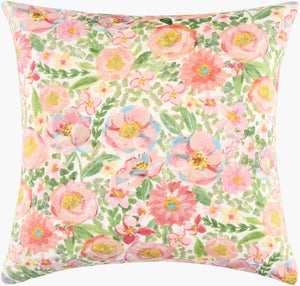 Livabliss Spring Bouquet Floral Accent Pillow Minimalist Polyester Square Sofa Bedroom Decor SBT003-2020