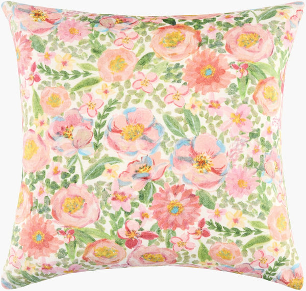 Livabliss Spring Bouquet Floral Accent Pillow Minimalist Polyester Square Sofa Bedroom Decor SBT003-2020