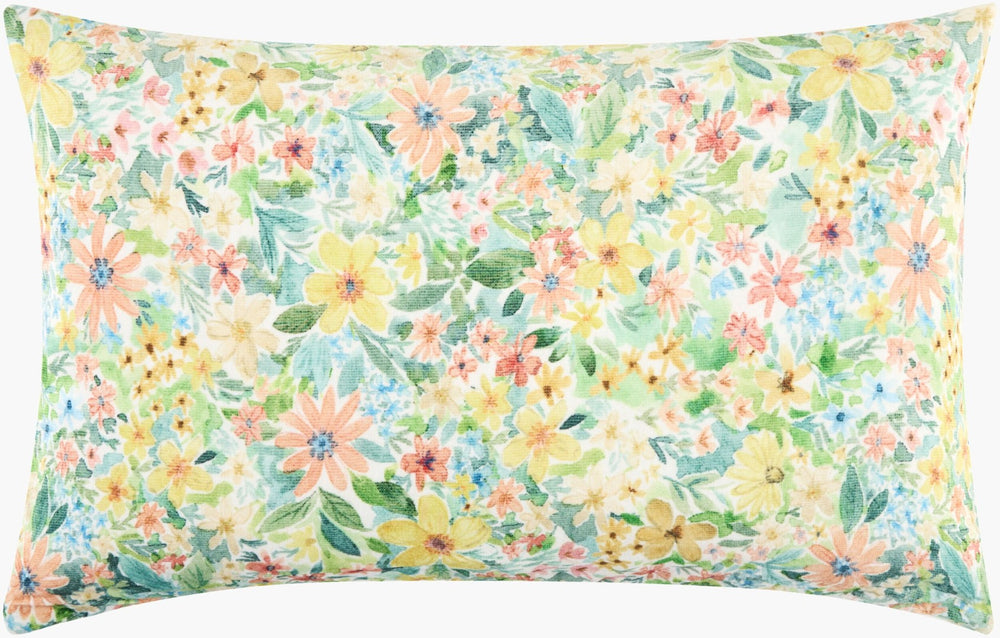 Livabliss Spring Bouquet Floral Lumbar Throw Pillow Handcrafted Polyester Accent for Modern Decor SBT005-1422