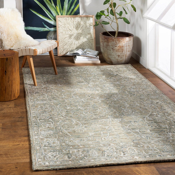 Livabliss Shelby Hand Tufted Wool Viscose Accent Rug Soft Textured Pile for Entryway Decor Ivory, Charcoal 9' x 13' SBY1000-913