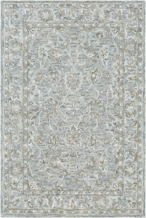 Livabliss Shelby Hand Tufted Wool Viscose Accent Rug with Sculptural High Low Pile Indian Design Denim, Sage 5' x 7'6" SBY1001-576
