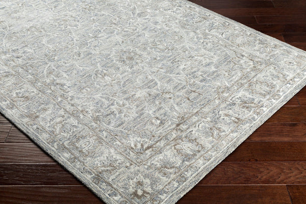 Livabliss Shelby Hand Tufted Wool Viscose Accent Rug with Sculptural High Low Pile Indian Design Denim, Sage 5' x 7'6" SBY1001-576