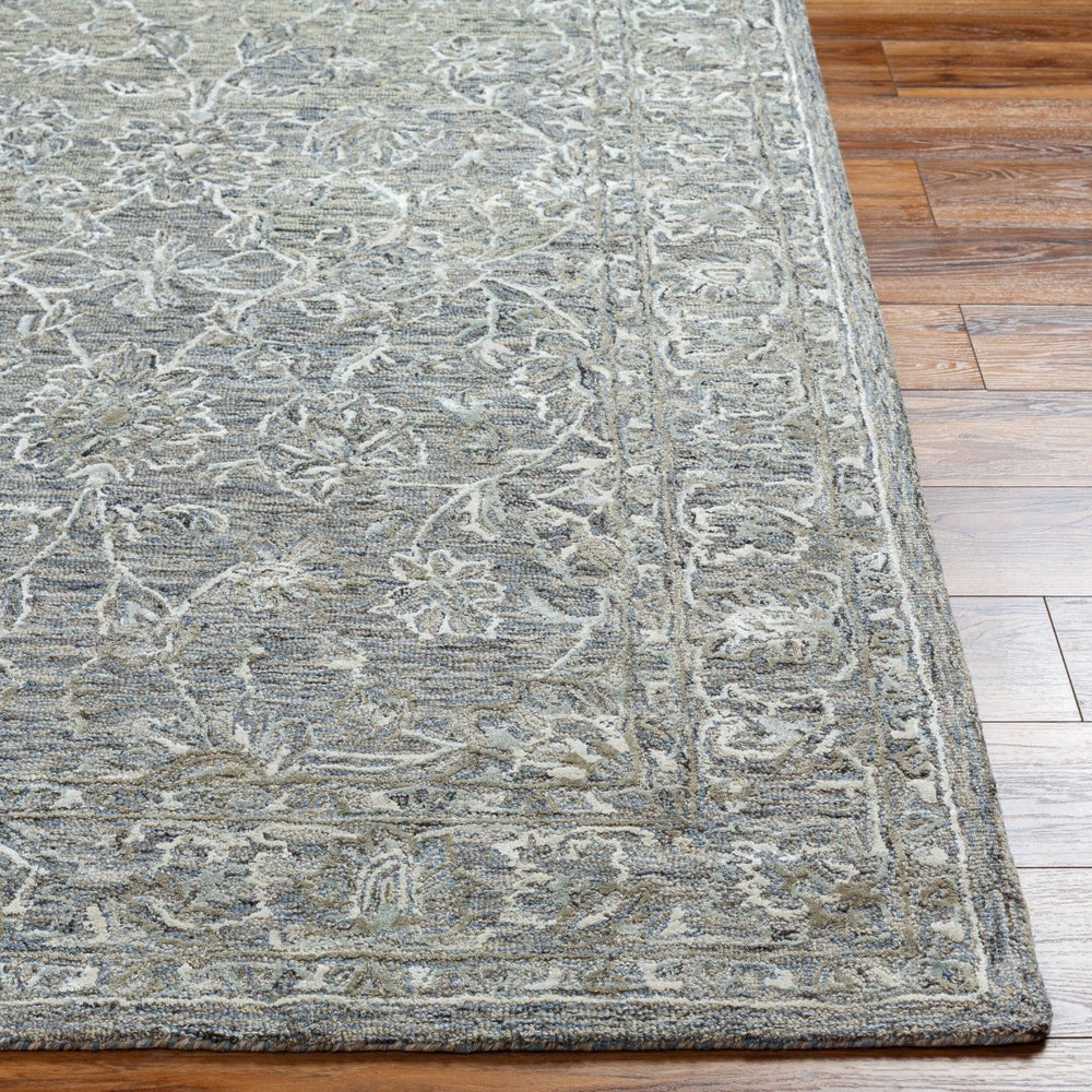 Livabliss Shelby Hand Tufted Wool Viscose Accent Rug with Sculptural High Low Pile Indian Design Denim, Sage 5' x 7'6" SBY1001-576