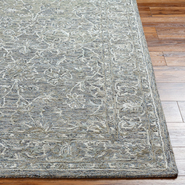 Livabliss Shelby Hand Tufted Wool Viscose Accent Rug with Sculptural High Low Pile Indian Design Denim, Sage 5' x 7'6" SBY1001-576